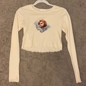 Urban Outfitters Long Sleeve Angel Top!